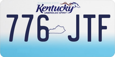 KY license plate 776JTF