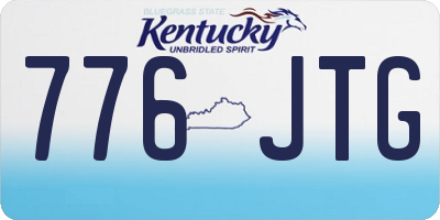 KY license plate 776JTG