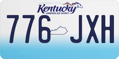 KY license plate 776JXH
