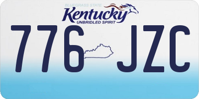 KY license plate 776JZC