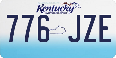 KY license plate 776JZE