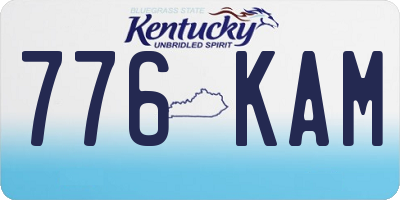 KY license plate 776KAM