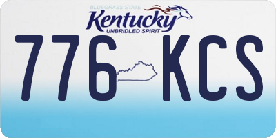KY license plate 776KCS