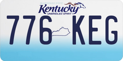 KY license plate 776KEG