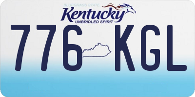KY license plate 776KGL