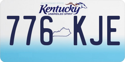 KY license plate 776KJE