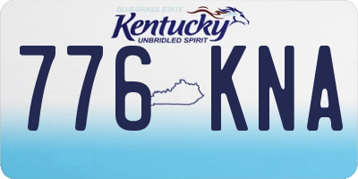 KY license plate 776KNA