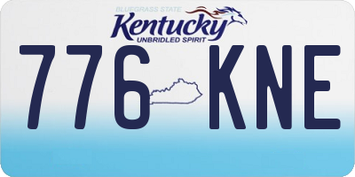 KY license plate 776KNE