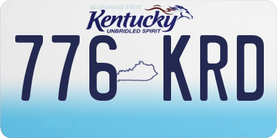 KY license plate 776KRD