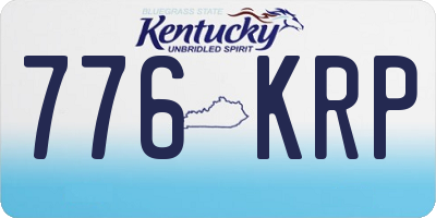 KY license plate 776KRP