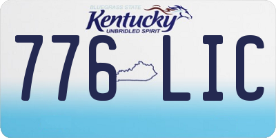 KY license plate 776LIC