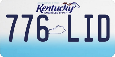 KY license plate 776LID