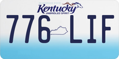 KY license plate 776LIF