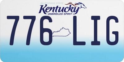 KY license plate 776LIG