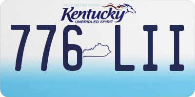 KY license plate 776LII