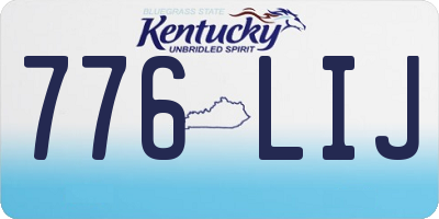 KY license plate 776LIJ