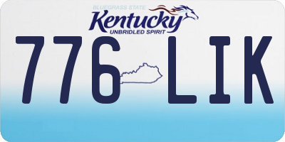 KY license plate 776LIK