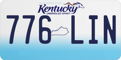 KY license plate 776LIN
