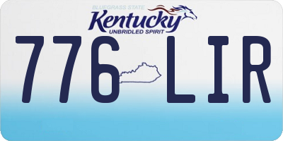 KY license plate 776LIR