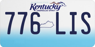 KY license plate 776LIS