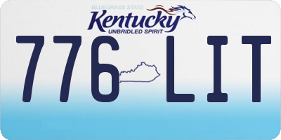 KY license plate 776LIT