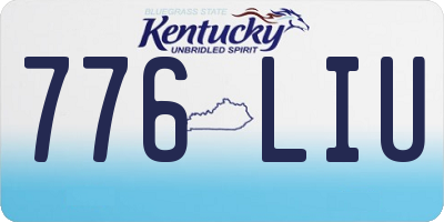 KY license plate 776LIU