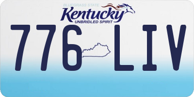 KY license plate 776LIV