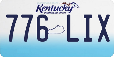 KY license plate 776LIX