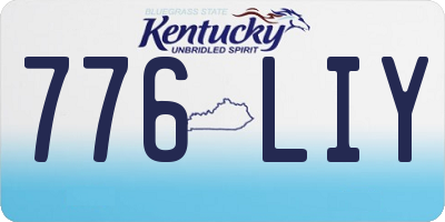 KY license plate 776LIY