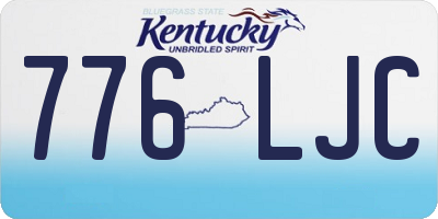 KY license plate 776LJC