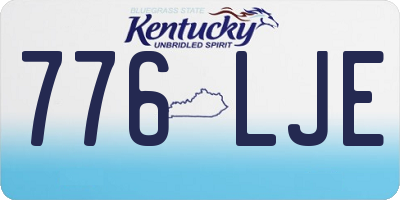 KY license plate 776LJE
