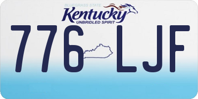 KY license plate 776LJF