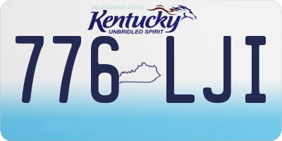 KY license plate 776LJI