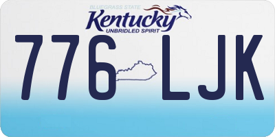 KY license plate 776LJK