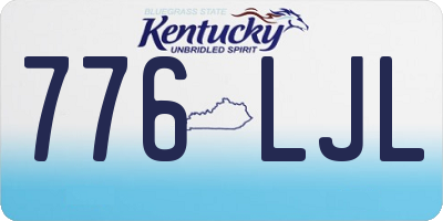 KY license plate 776LJL