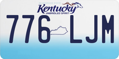 KY license plate 776LJM
