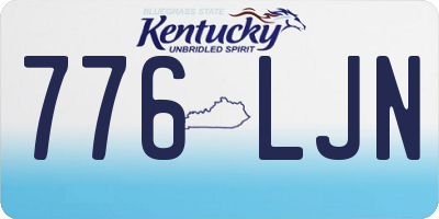KY license plate 776LJN