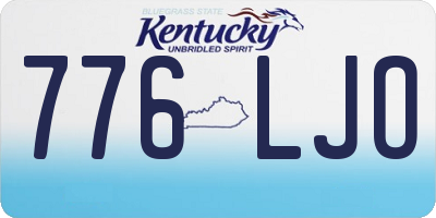 KY license plate 776LJO