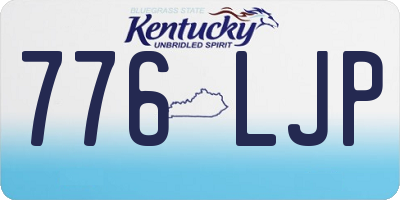 KY license plate 776LJP
