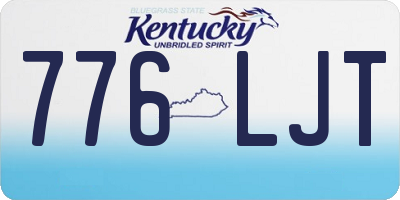 KY license plate 776LJT