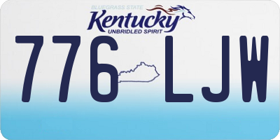 KY license plate 776LJW