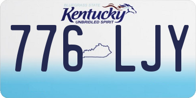 KY license plate 776LJY
