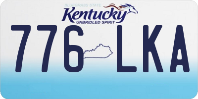KY license plate 776LKA