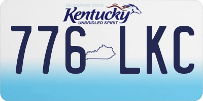 KY license plate 776LKC
