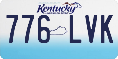 KY license plate 776LVK