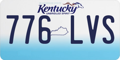 KY license plate 776LVS