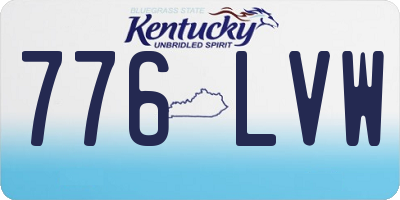 KY license plate 776LVW