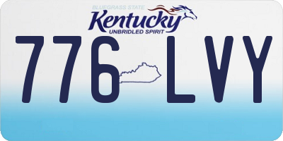 KY license plate 776LVY