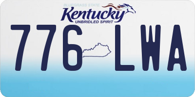 KY license plate 776LWA