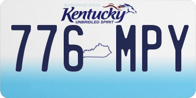 KY license plate 776MPY
